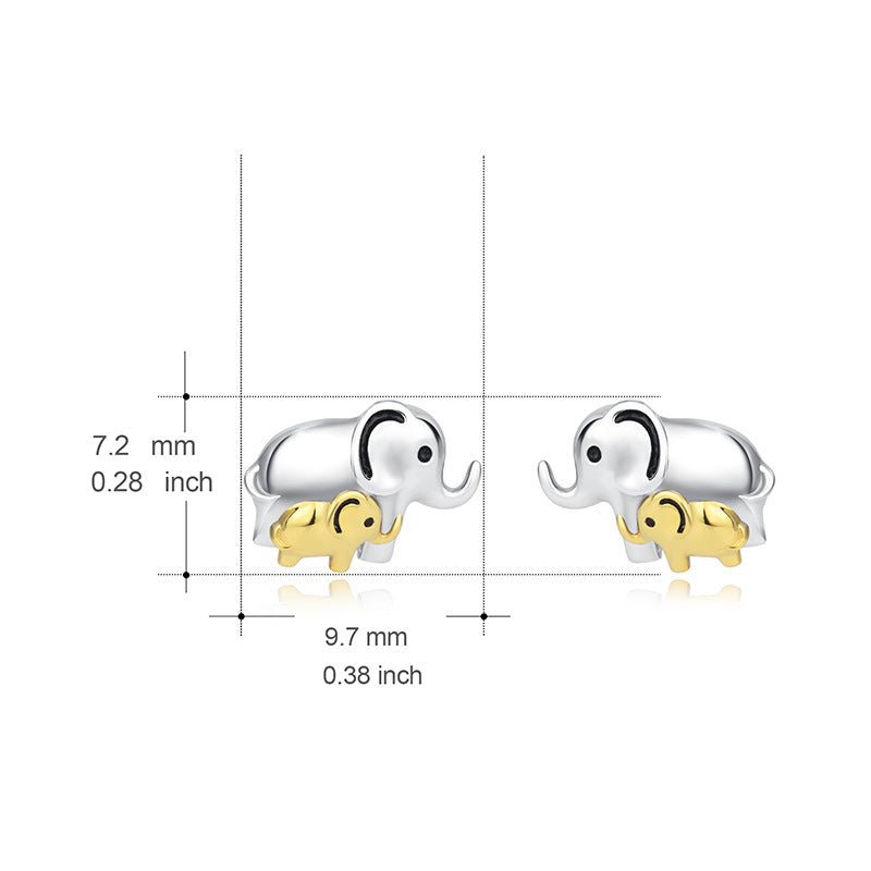 Elephant Earrings 925 Silver Earrings-Jewearrings