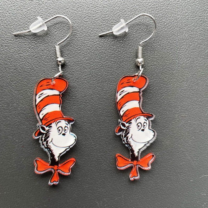 Elephant Earrings Acrylic Flying Car Earrings-Jewearrings