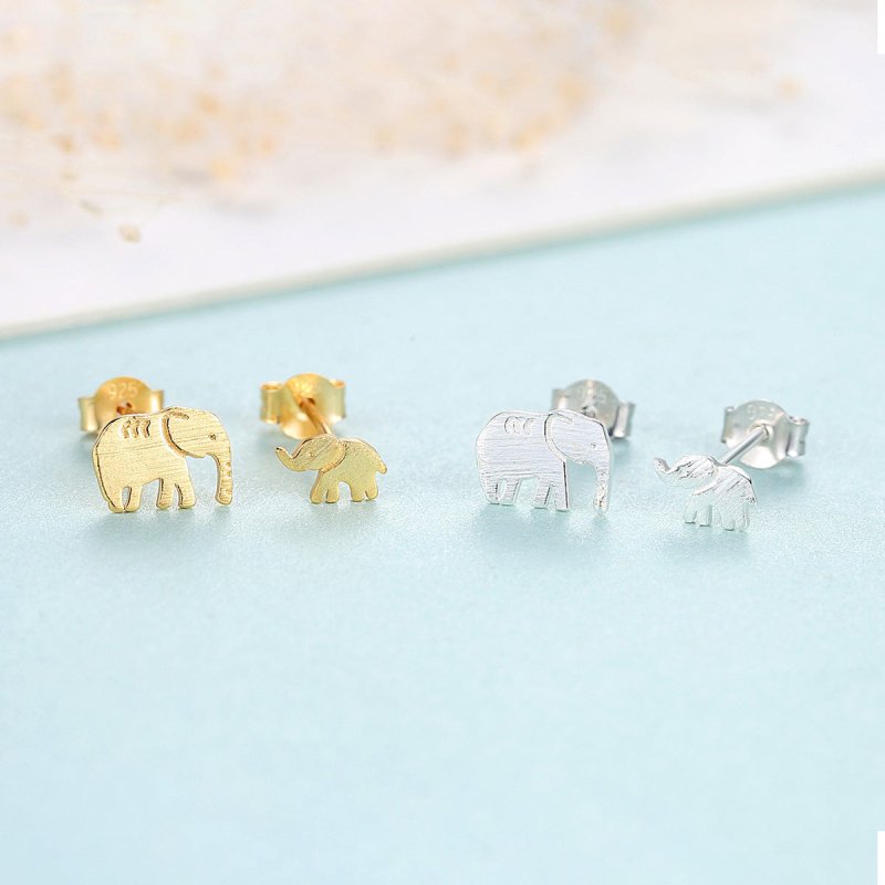 Elephant Earrings Asymmetrical Earrings-Jewearrings