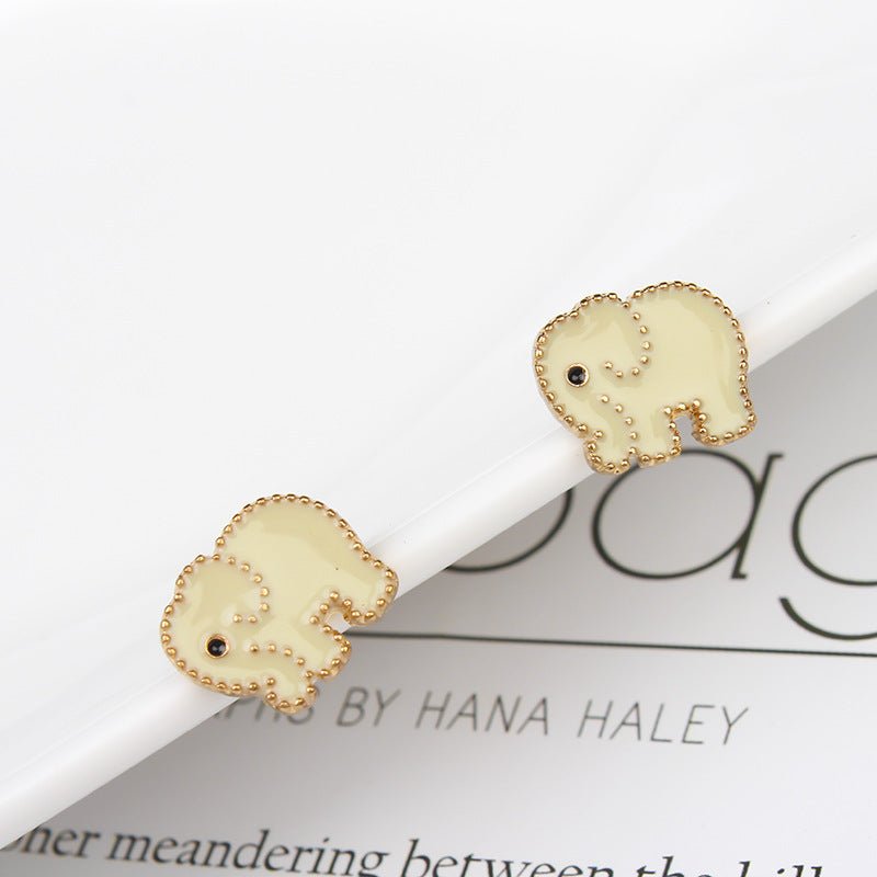 Elephant Earrings Personality Earrings-Jewearrings