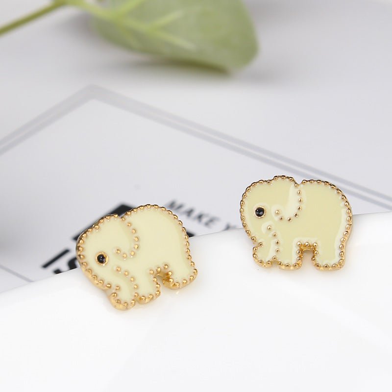 Elephant Earrings Personality Earrings-Jewearrings