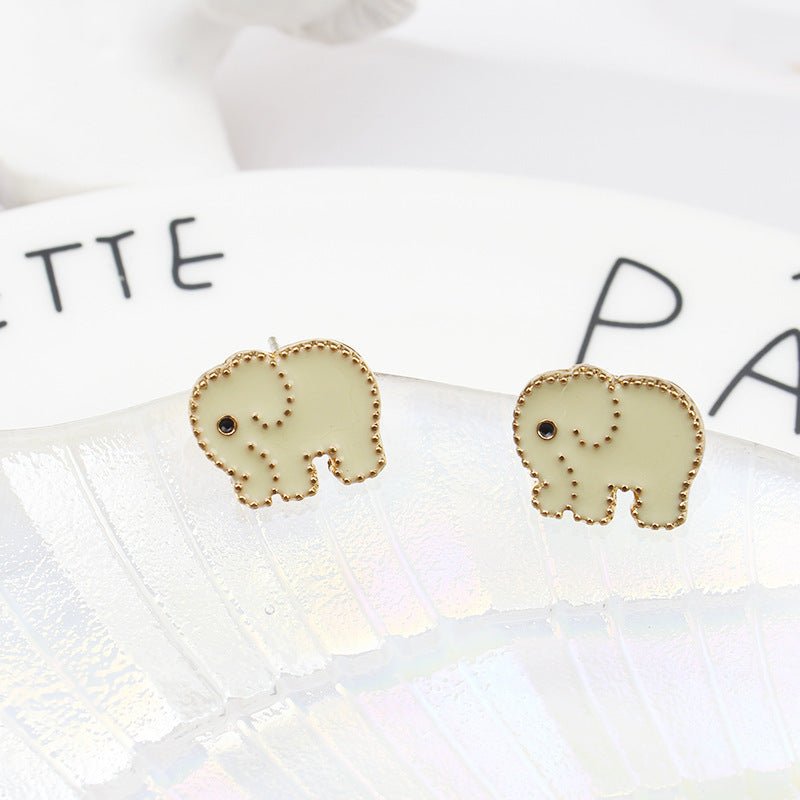 Elephant Earrings Personality Earrings-Jewearrings