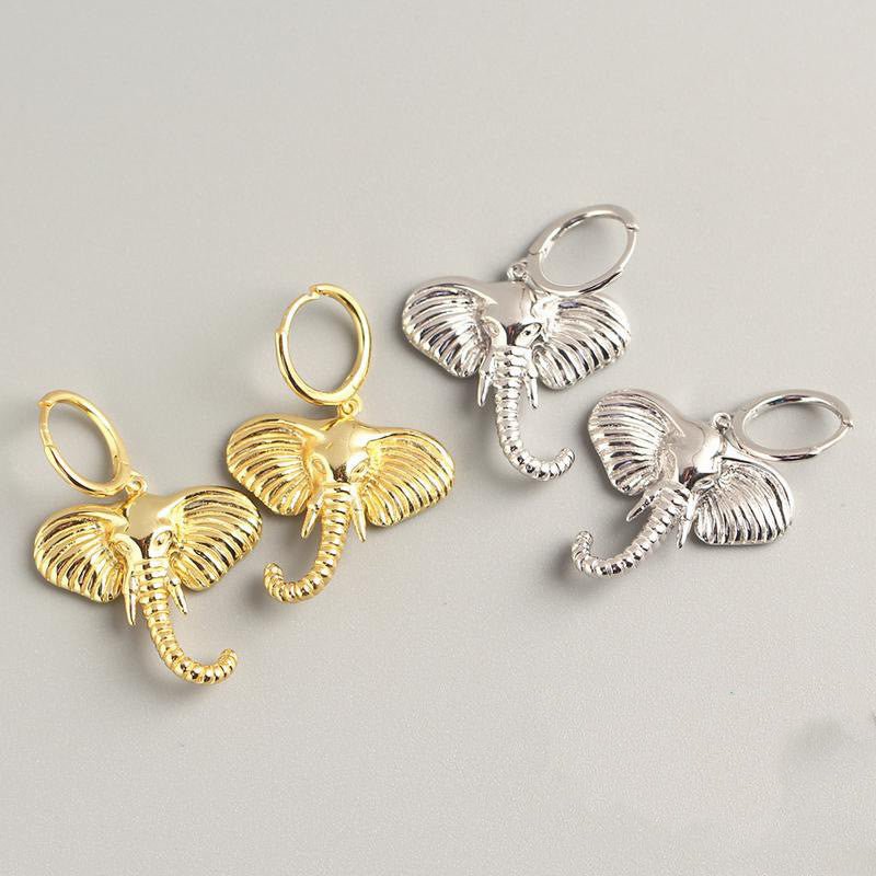 Elephant Earrings S925 Silver Earrings-Jewearrings