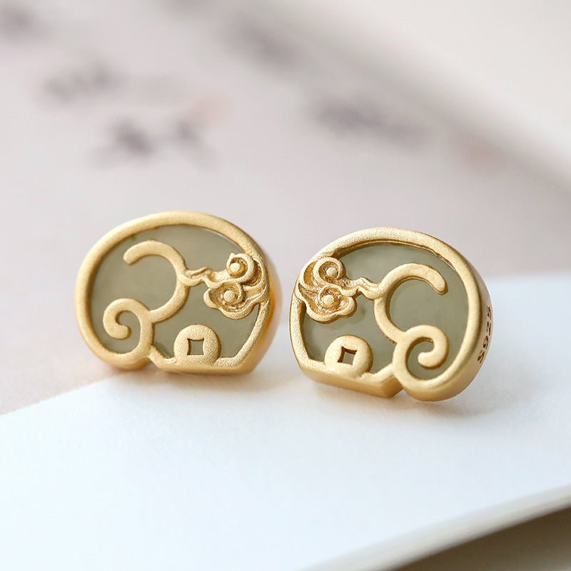 Elephant Earrings Sapphire Retro Earrings-Jewearrings