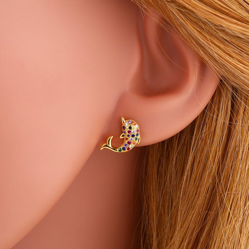 Elephant Earrings Simple Stud Earrings-Jewearrings