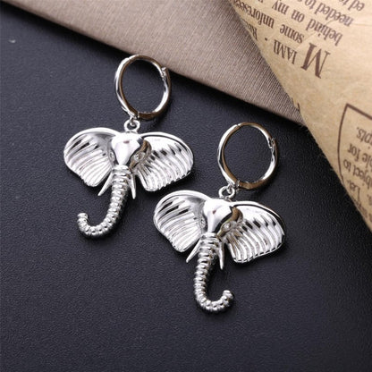 Elephant Earrings Sterling Silver Earrings-Jewearrings