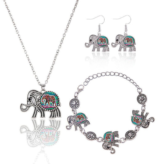 Elephant Earrings Vintage Jewelry Set-Jewearrings