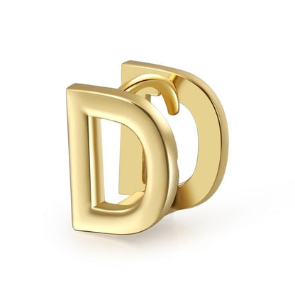 English 18K Gold Color Protection Alphabet Letter Earrings-Jewearrings