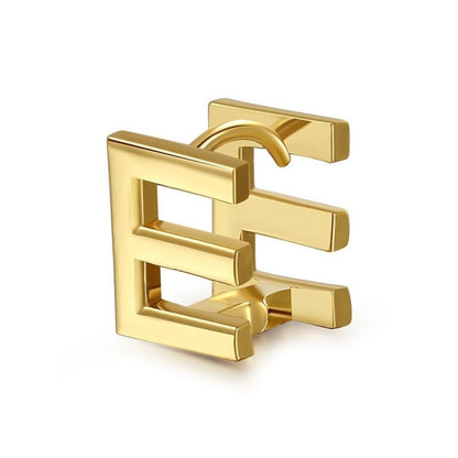 English 18K Gold Color Protection Alphabet Letter Earrings-Jewearrings