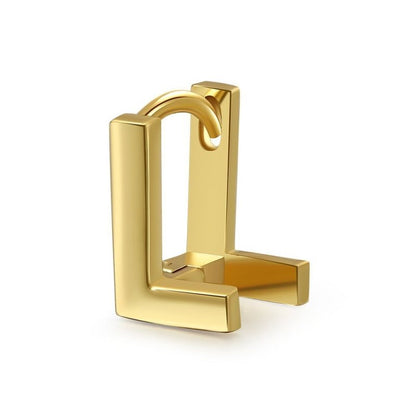 English 18K Gold Color Protection Alphabet Letter Earrings-Jewearrings