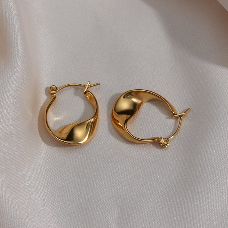 Esti Irregular Hoop Earrings-Jewearrings