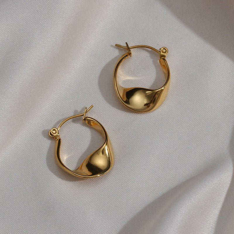 Esti Irregular Hoop Earrings-Jewearrings