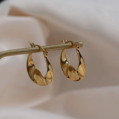 Esti Irregular Hoop Earrings-Jewearrings