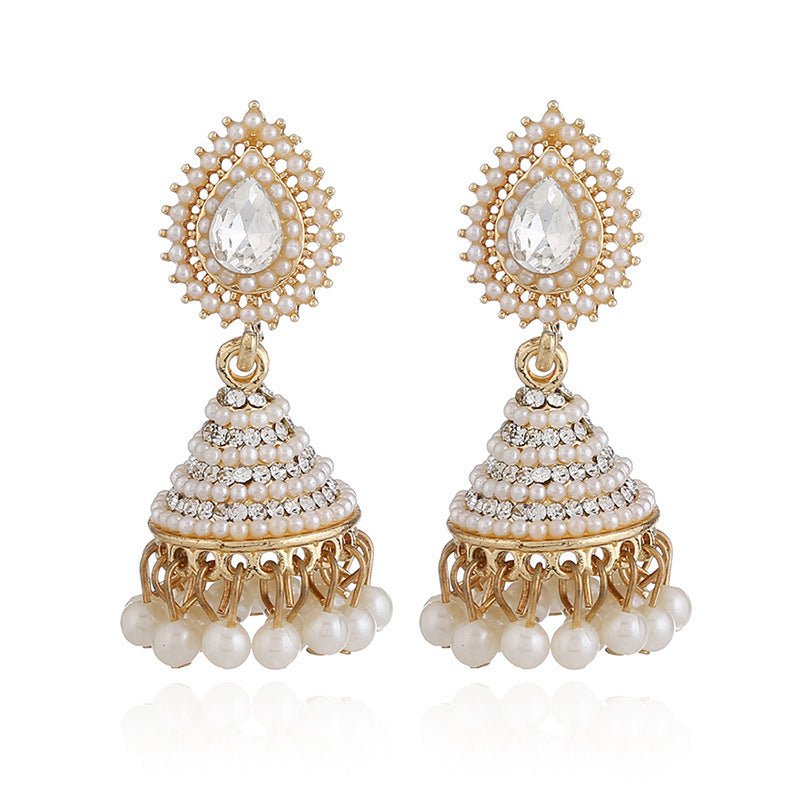 Ethnic Earrings Pearl Pendant Drop Dangle Earrings Fashion Jewelry Gift-Jewearrings