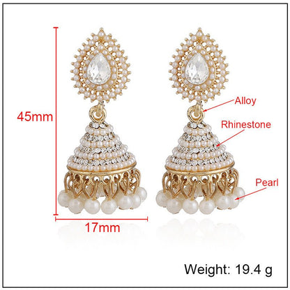 Ethnic Earrings Pearl Pendant Drop Dangle Earrings Fashion Jewelry Gift-Jewearrings