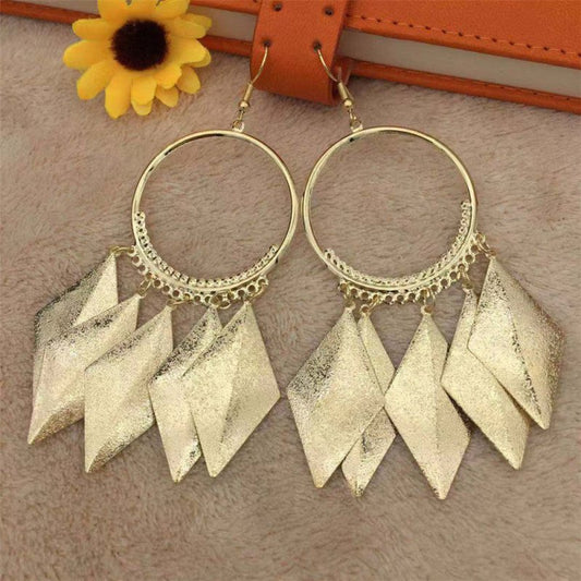 Ethnic Metal Hoop Earrings Women's Jewelry-Jewearrings