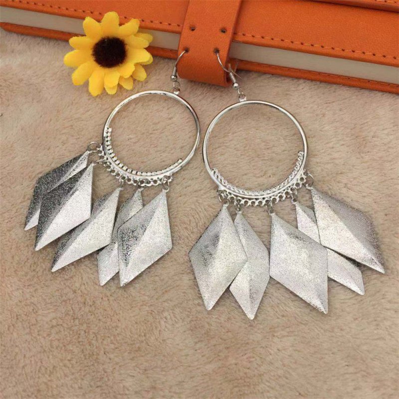 Ethnic Metal Hoop Earrings Women's Jewelry-Jewearrings