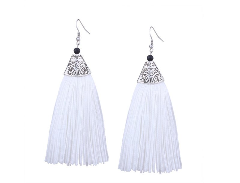 Europe and America exaggerated big brand long tassel retro alloy ear hook earrings female Yiwu jewelry earrings-Jewearrings