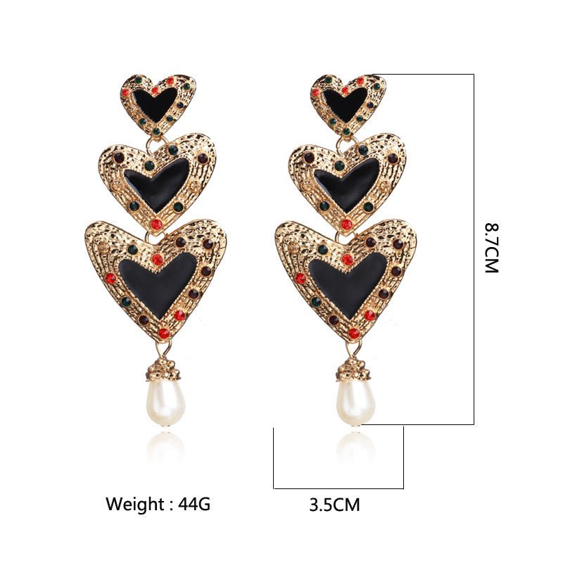 European And American Big-name Earrings Colored Gemstones-Jewearrings