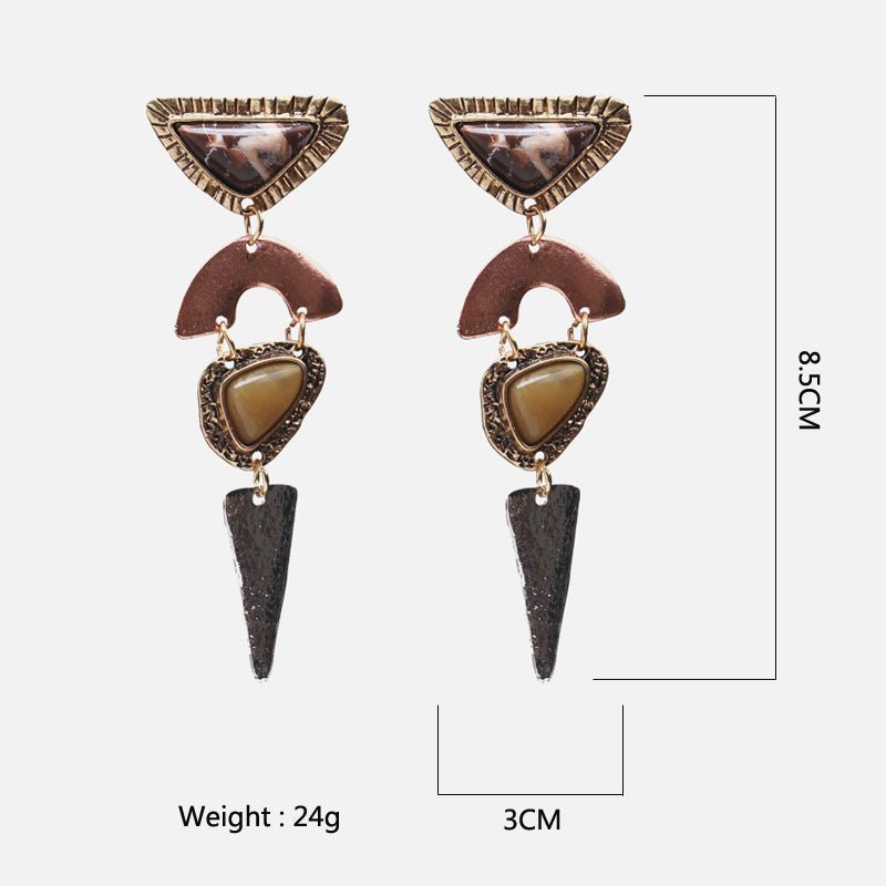 European And American Big-name Exaggerated Earrings Retro Court Temperament-Jewearrings