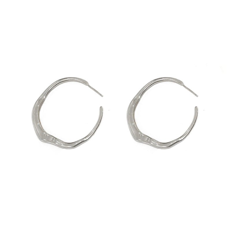 European And American Circle Women's Gold Advanced Earrings Fashion-Jewearrings