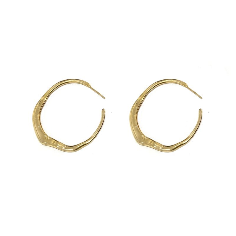 European And American Circle Women's Gold Advanced Earrings Fashion-Jewearrings