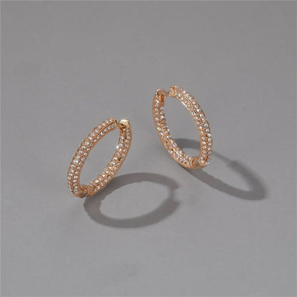 European And American Classic Geometric Hoop Earrings-Jewearrings