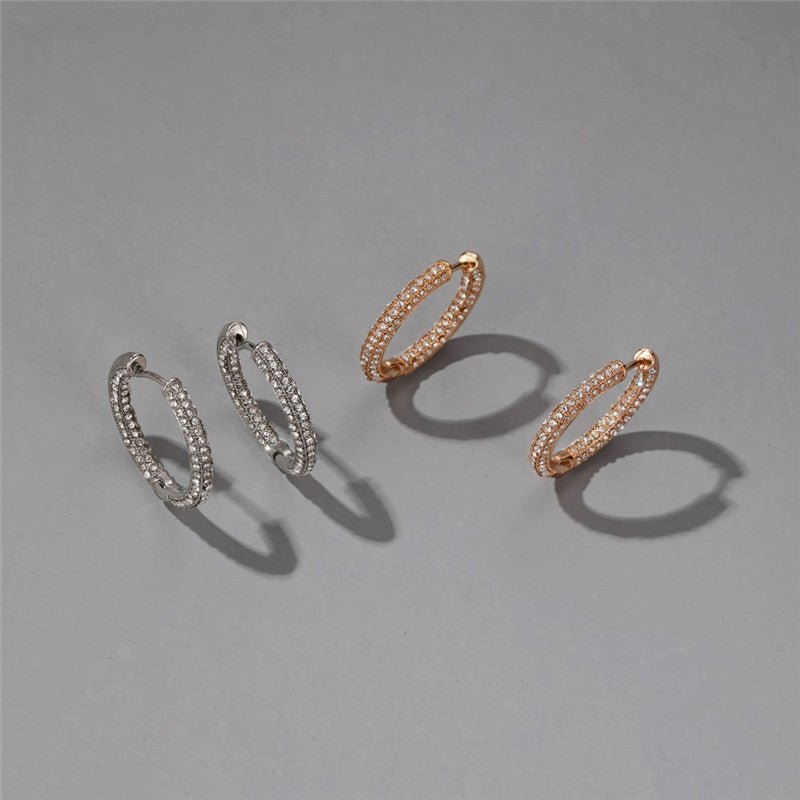 European And American Classic Geometric Hoop Earrings-Jewearrings