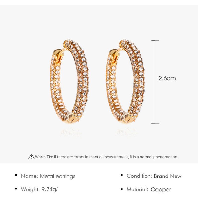 European And American Classic Geometric Hoop Earrings-Jewearrings