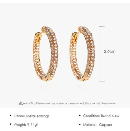 European And American Classic Geometric Hoop Earrings-Jewearrings