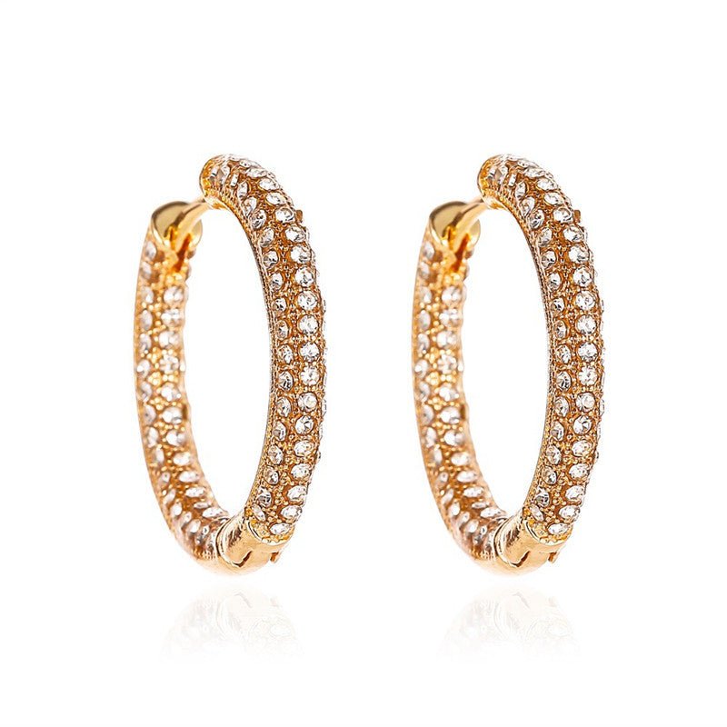 European And American Classic Geometric Hoop Earrings-Jewearrings