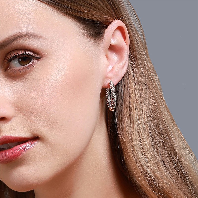 European And American Classic Geometric Hoop Earrings-Jewearrings