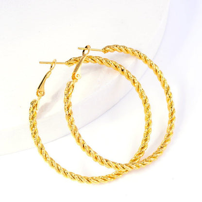 European And American Creative Exaggerated Large Hoop Earrings-Jewearrings