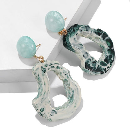 European And American Creative Vintage Acrylic Resin Earrings-Jewearrings