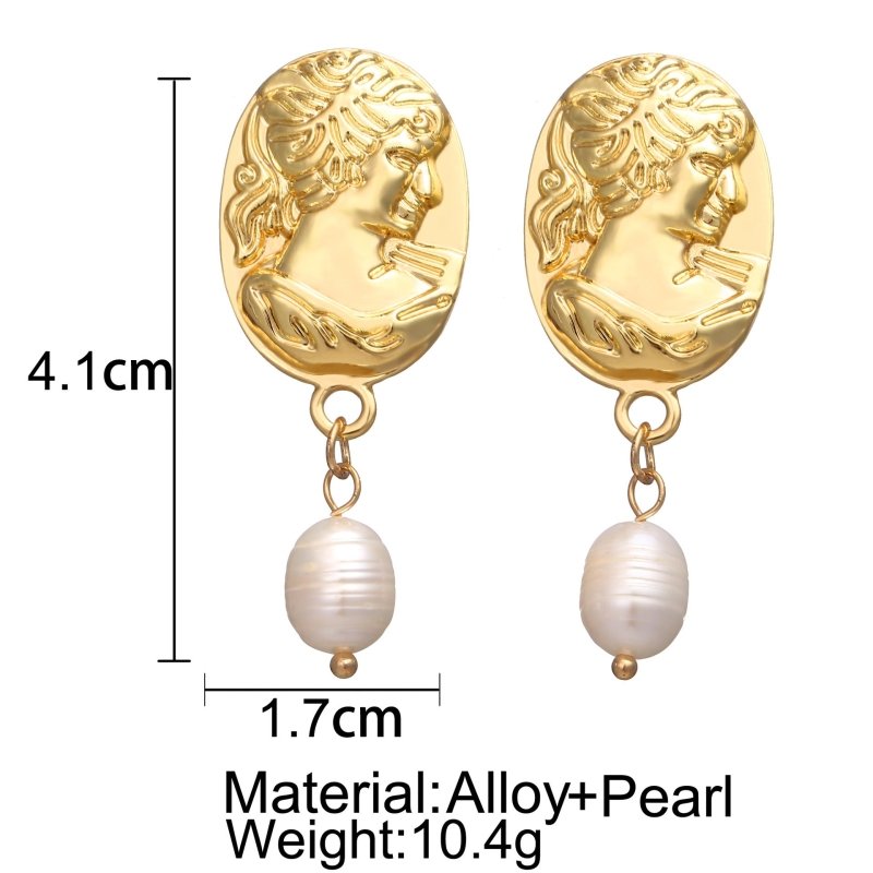 European And American Cross-border New Retro Freshwater Pearl Earrings-Jewearrings