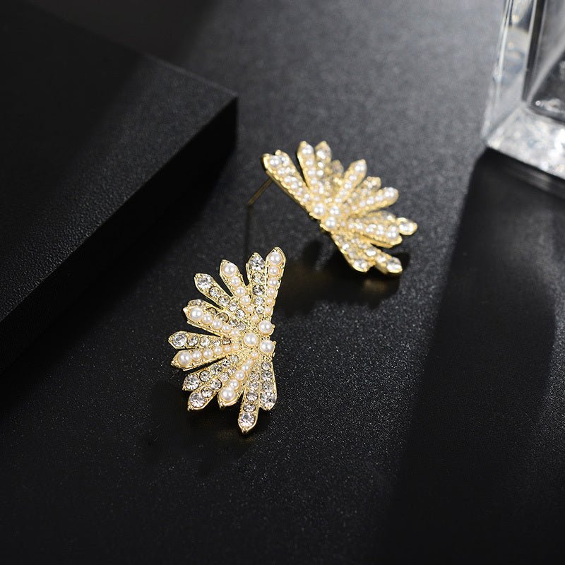 European And American Design Fashion Diamond-studded Pearl Earrings Simple-Jewearrings