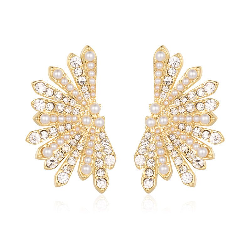 European And American Design Fashion Diamond-studded Pearl Earrings Simple-Jewearrings