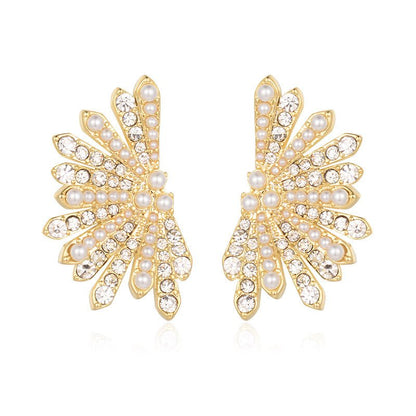 European And American Design Fashion Diamond-studded Pearl Earrings Simple-Jewearrings