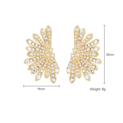 European And American Design Fashion Diamond-studded Pearl Earrings Simple-Jewearrings