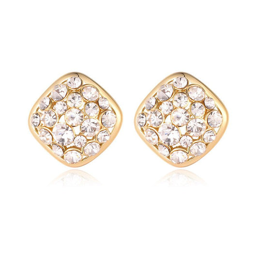 European And American Earrings Fashion Simple Female Diamond Stud Earrings-Jewearrings