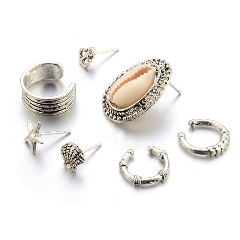 European and American Fashion Bohemian Shell Earrings-Jewearrings