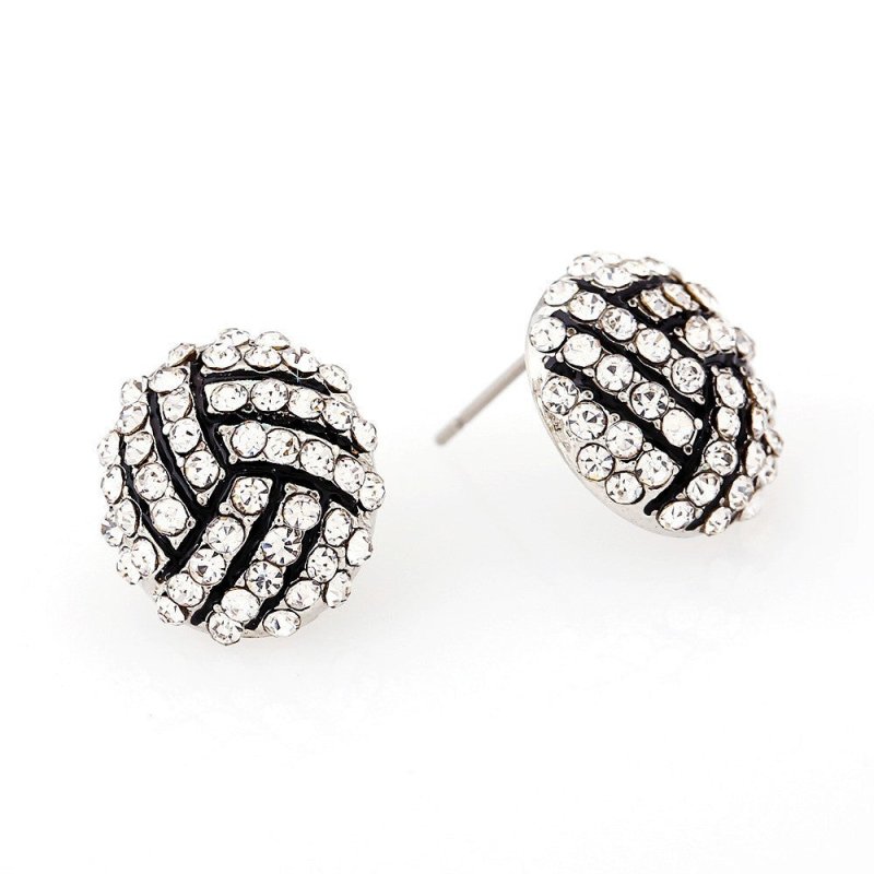 European And American Fashion Diamond Stud Earrings Alloy-Jewearrings