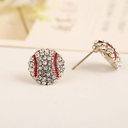 European And American Fashion Diamond Stud Earrings Alloy-Jewearrings