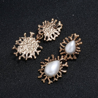 European And American Fashion Personality Drop Pearl Earrings-Jewearrings