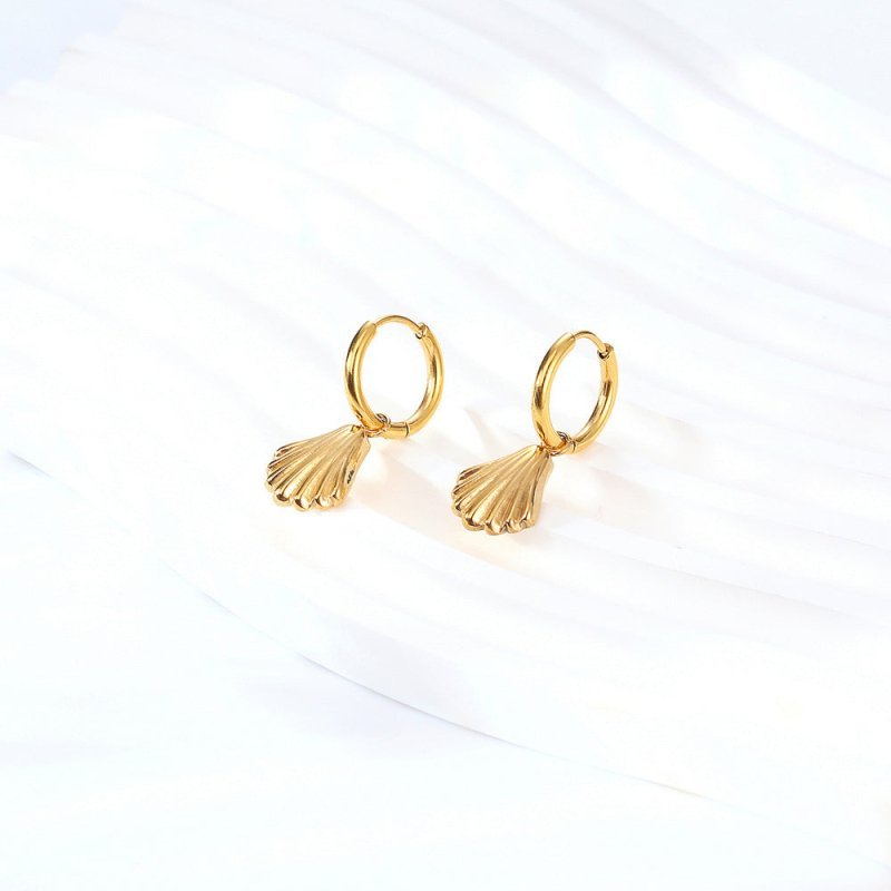 European And American Fashion Simple Shell Style Earrings For Women-Jewearrings