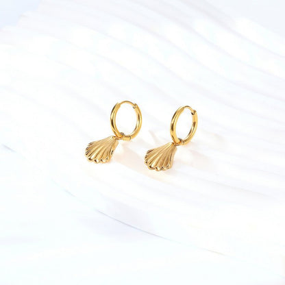 European And American Fashion Simple Shell Style Earrings For Women-Jewearrings