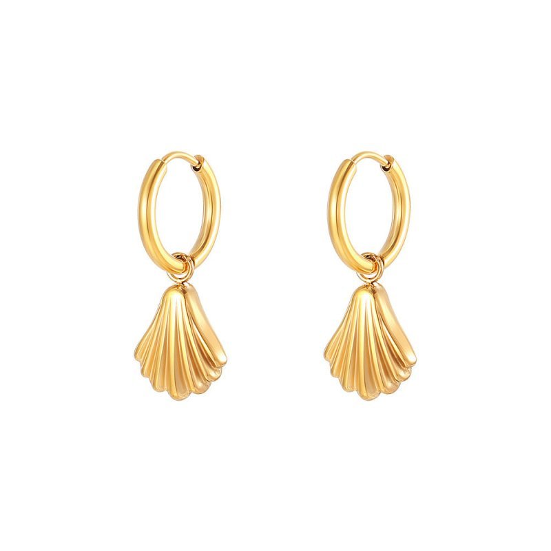 European And American Fashion Simple Shell Style Earrings For Women-Jewearrings