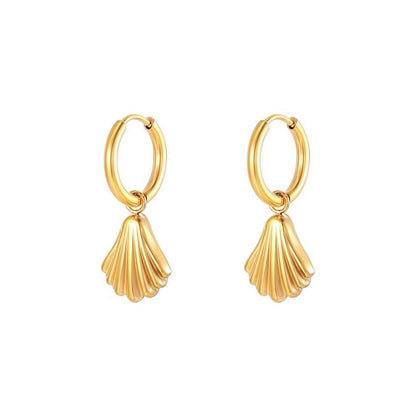 European And American Fashion Simple Shell Style Earrings For Women-Jewearrings