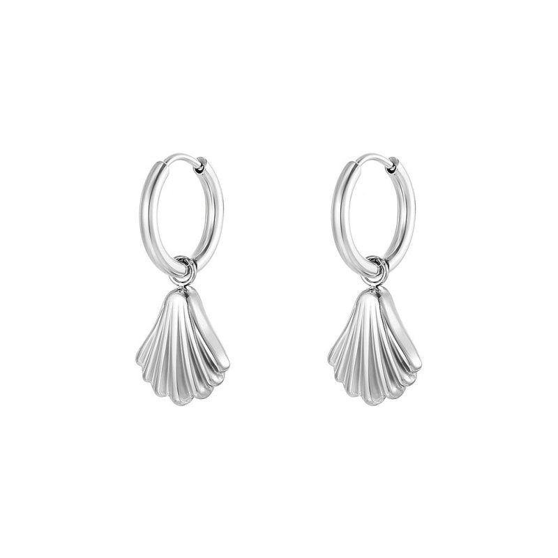 European And American Fashion Simple Shell Style Earrings For Women-Jewearrings