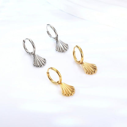 European And American Fashion Simple Shell Style Earrings For Women-Jewearrings